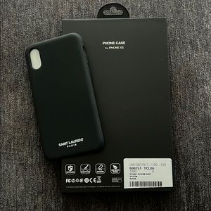 Saint Laurent iPhone XS black silicon phone case